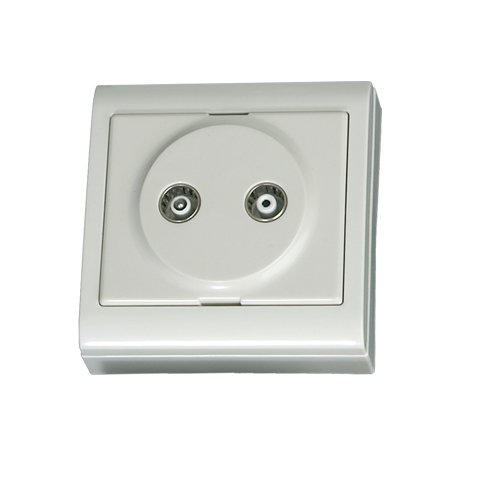 BASE SUPERFICIE-FM 9.5MM 80X80MM BLANCO 16A 250V - GSC