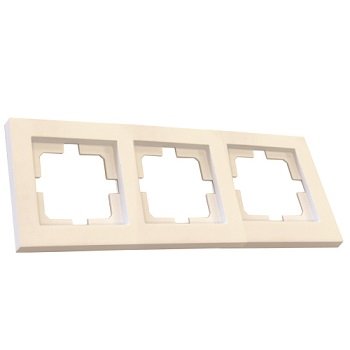 EMBELLECEDOR EMPOTRAR RECTO PARA 3 MODULOS/HUECOS BLANCO - GSC