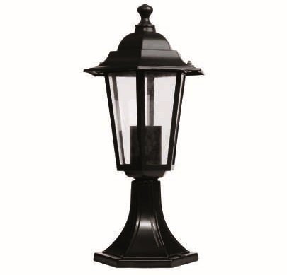 FAROL JARDIN ALUMINIO SOBREMURO E27 60W NEGRO - GSC