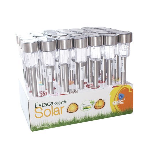 ESTACA JARDIN 1 LED ACERO- 35 UNIDADES CAJA EXPOSITOR 