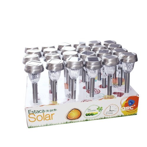 ESTACA JARDIN 1 LED ACERO- 24 UNIDADES CAJA EXPOSITOR