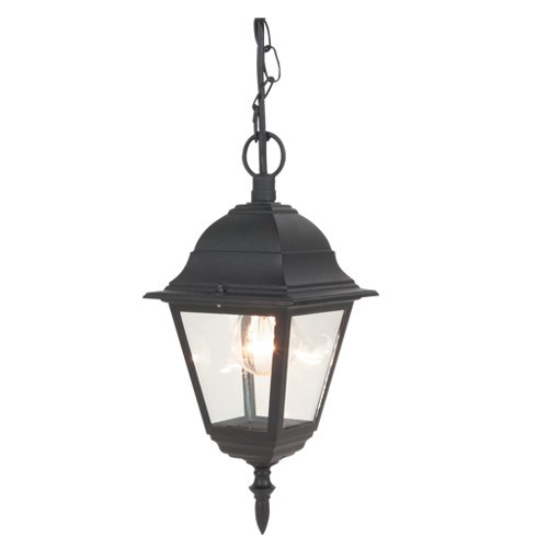 FAROL JARDIN ALUMBRADO COLGANTE + CADENA E27 60W NEGRO - GSC