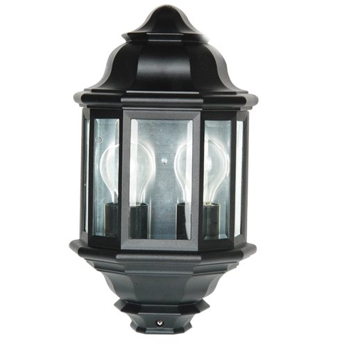 FAROL JARDIN ALUMBRADO PARTIDO 2XE27 60W - NEGRO - GSC