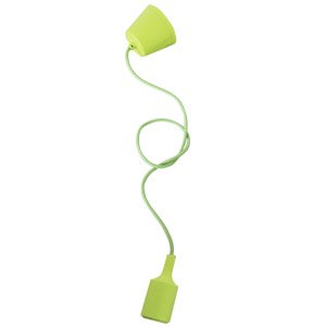 LAMPARAS SILICONA E27 CABLE TEXTIL 1M - VERDE - GSC 