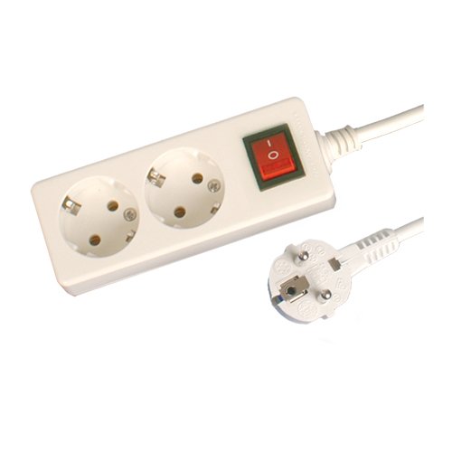 BASE MULTIPLE 2 TOMAS + INTERRUPTOR (3X1.5MM) 1.5M - BLISTER - GSC