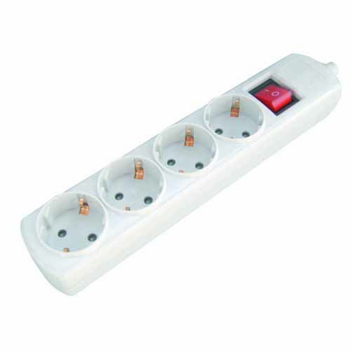 BASE MULTIPLE ULTRA 4 TOMAS + INTERRUPTOR SIN CABLE - RETRACTILADO - GSC