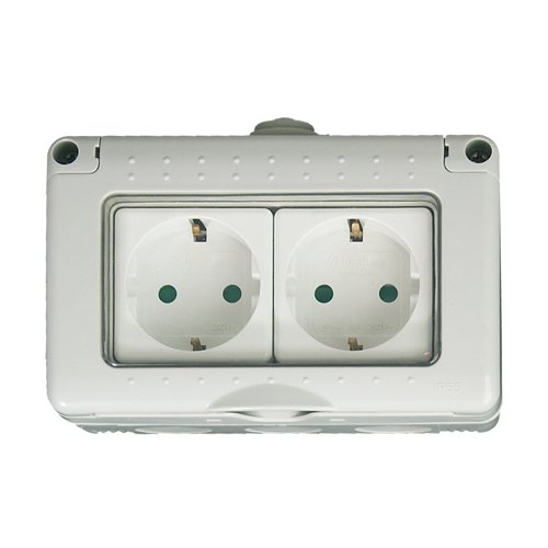 BASE ESTANCO DOBLE IP55 10/16A 250V - GSC