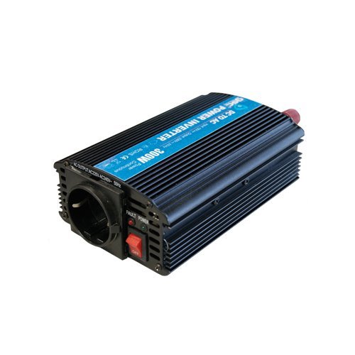 CONVERTIDOR-INVERSOR CORRIENTE 12V A 230V 600W-BLANCO - GSC 