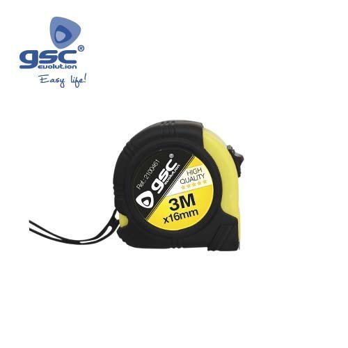 CINTA METRICA GOMA + IMAN 16MM-3M - GSC