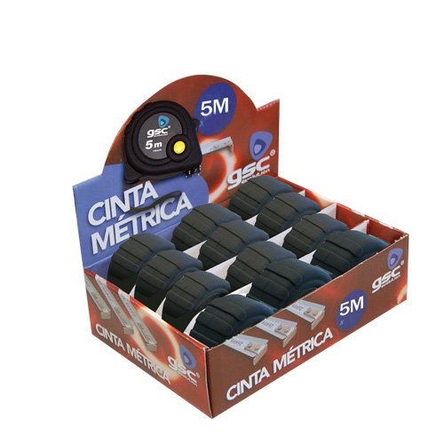 CINTA METRICA GOMA 19MM-5M 12 UNIDADES/CAJA EXPOSITOR - GSC