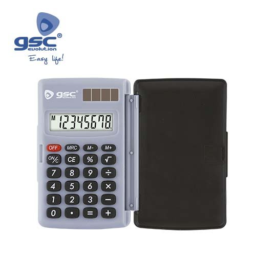 CALCULADORA DE BOLSILLO 8 DIGITOS SOLAR Y PILAS - GSC