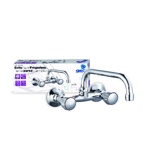 GRIFO FREGADERO 2 MANDOS PARED SERIE IGUAZU 150MM - GSC