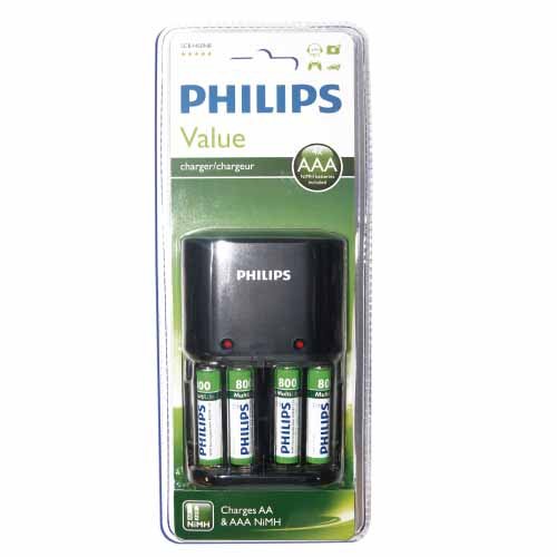 CARGADOR PHILIPS R6/AA-R3/AAA INC.4XAAA REC800MAH - GSC