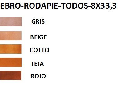 RODAPIE RUSTICO 8X33,3 EBRO MATE (TODOS LOS COLORES) - CRT
