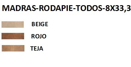 RODAPIE 8X33,3 PORCELANICO MADRAS MATE (TODOS LOS COLORES) - CRT