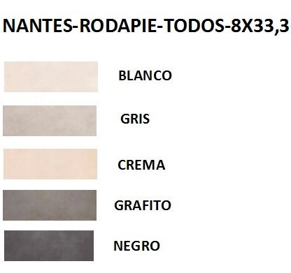 RODAPIE 8X33,3 PORCELANICO NANTES MATE (TODOS LOS COLORES) - CRT