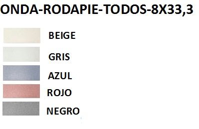 RODAPIE 8X33,3 ONDA MATE (TODOS LOS COLORES) - CRT