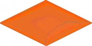 REVESTIMIENTO 10X20 ROMBO ONICE NARANJA - LUX