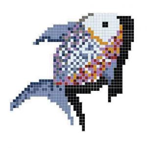 MALLA PISCINA 1200X1200 DECORADO HAPPY POOLS BLUE FISH COD. 2002445 - PMO