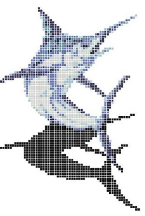 MALLA PISCINA 1500X2330 DECORADO HAPPY POOLS BLUE MARLIN S_001 COD. 2002520 - PMO