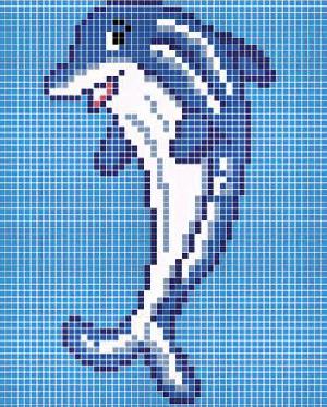 MALLA PISCINA 1660X1330 DECORADO HAPPY POOLS DELFIN FELIZ  COD. 2002565 - PMO