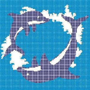 MALLA PISCINA 3000X3000 DECORADO HAPPY POOLS DELFINES 2 COD. 2002566 - PMO