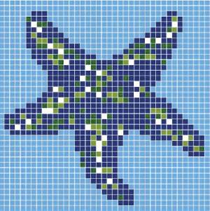 MALLA PISCINA 1000X1000 DECORADO HAPPY POOLS ESTRELLA DE MAR 2 COD. 2002571 - PMO