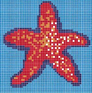 MALLA PISCINA 1330X1330 DECORADO HAPPY POOLS ESTRELLA DE MAR 3 COD. 2002572 - PMO