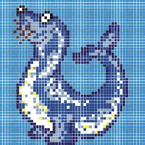 MALLA PISCINA 1330X1330 DECORADO HAPPY POOLS FOCA FELIZ COD. 2002569 - PMO