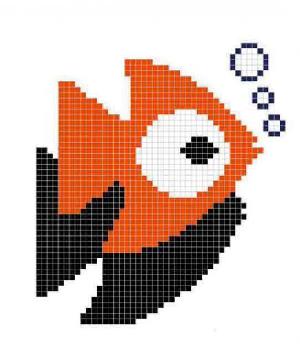 MALLA PISCINA 1330X1330 DECORADO HAPPY POOLS ORANGE GUPPY COD. 2002449 - PMO