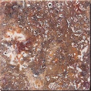 REVESTIMIENTO MARMOL 10X10X0,8 ANTIC TRAVERTINO ROJO - MMM