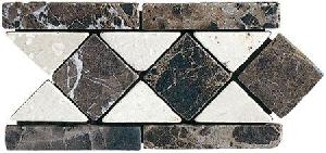 LISTELO MARMOL 11X21 MALLORCA MARRON EMPERADOR CREMA MARFIL - MMM