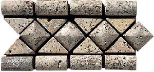 LISTELO MARMOL 10X18 CIBELES TRAVERTINO OSCURO TRAVERTINO CREMA - MMM