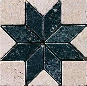 LISTELO MARMOL 15X15 ESTRELLA VERDE CREMA MARFIL - MMM