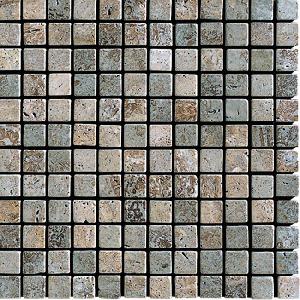 ENMALLADO MARMOL 30X30 AZAHAR TRAVERTINO OSCURO (2,3X2,3) - MMM