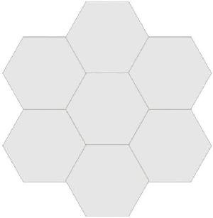 BALDOSA HIDRAULICA 20X23X1,8 HEXAGONAL MONOCOLOR (TODOS LOS COLORES) - ZLR
