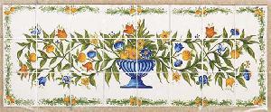 MURAL CERAMICO DECORADO 104X39 NOVECENTO CENTRO COCINA TALAVERA (PINTADO A MANO) - NTC