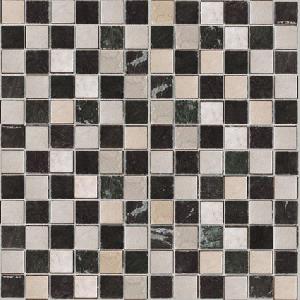 ENMALLADO MARMOL 30X30X0,8 TARSOS PULIDO  MARFIL/NEGRO - MEN