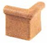 MOLDURA 9X9 SIMPLE ANGULO PLANO GRES RUSTICO NATURAL EXTRUSIONADO - CFE