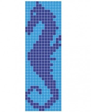 MALLA PISCINA 330X1000 DECORADO HAPPY POOLS CABALLO MAR COD. 2002562 - PMO