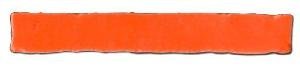 PLAQUETA RUSTICA SUELTA 23X1,5X3,7 ESMALTADA NARANJA - RLM