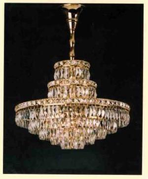 LAMPARA TECHO PARIS DIÁM. 50 CM ORO (2 TORRES) CRISTAL ASFOUR - BML
