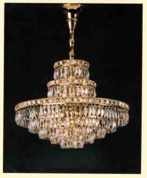 LAMPARA TECHO PARIS DIÁM. 60 CM NIQUEL (3 TORRES) CRISTAL ASFOUR - BML