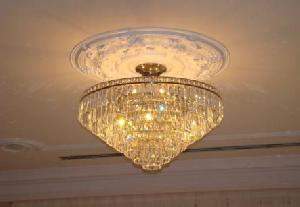 LAMPARA TECHO PARIS PLAFÓN OVAL 75X40 BOMB. HALÓGENA G-9 CRISTAL ASFOUR - BML