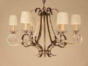 LAMPARA TECHO PRESTIGE 65X60 LATÓN ENVEJECIDO ORO/PLATA, PRECIOS SIN PANTALLAS, CRISTAL ASFOUR - BML