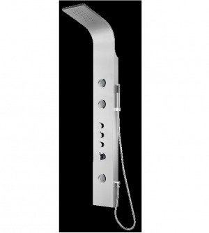 COLUMNA DUCHA PHUKET 1650X180X450 (70)MM ACABADO ALUMINIO Y MONO-MANDO - INB 